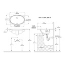 TOTO LT1506G#01 Oval Undercounter Lavatory 20 7/8 X 13 Inch