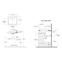 TOTO LT415.8G#01 Arvina Rectangle Vessel Lav Inset, 8" Ctr, 20" L