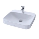 TOTO LT415G#01 Arvina Rectangle Vessel Lav Inset, 20" L - Single-Hole Center