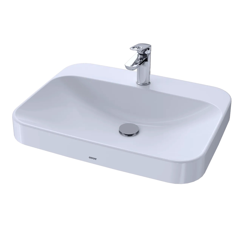 TOTO LT416.8G#01 Arvina Rectangle Vessel Lav Inset, 8" Ctr 24" L
