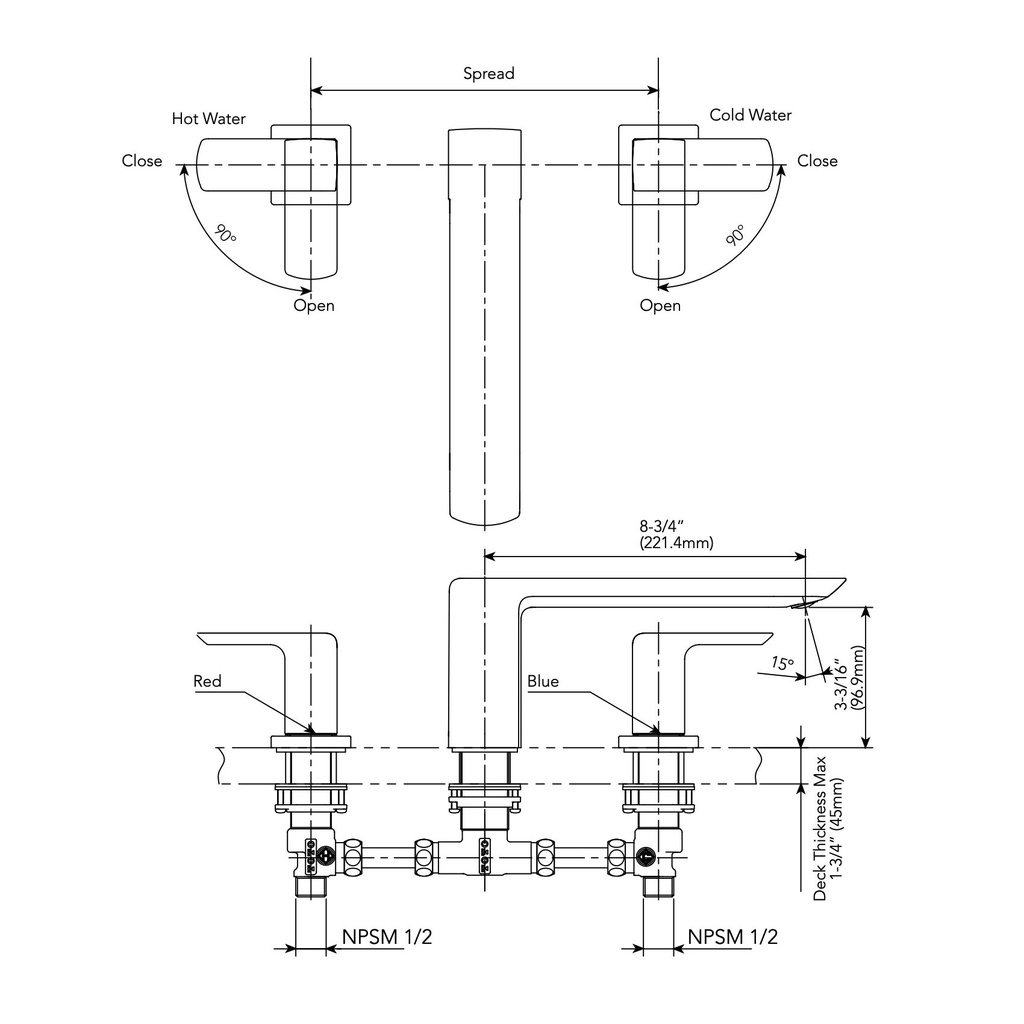 TOTO TBG02201U#BN Trim,Roman Tub Filler,Gr (3H) Brushed Nickel W/O Hs