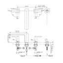 TOTO TBG02202U#CP Trim,Roman Tub Filler,Gr (4H) Chrome Plated W/O Hs