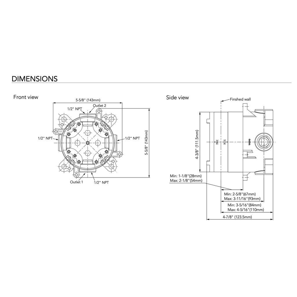 TOTO TBN01001U Mini Unit Rough-In Box,G 