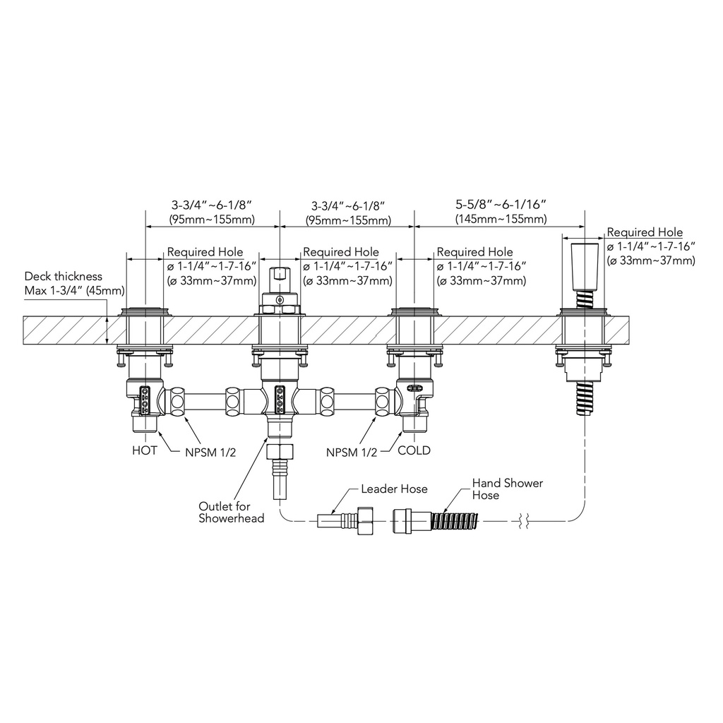 TOTO TBN01202U#CP Valve,Tub Filler,Gr/Gs (4H) Chrome Plated