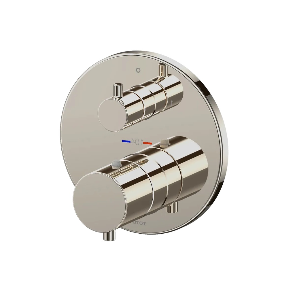 TOTO TBV01408U#PN Thermo 2Way Div Valve,G,Round Polished Nickel W/ Shut Off