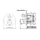 TOTO TBV01408U#PN Thermo 2Way Div Valve,G,Round Polished Nickel W/ Shut Off