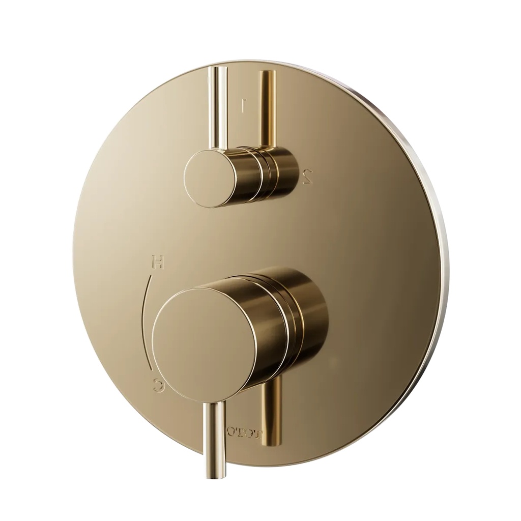 TOTO TBV01802U#PBR Trim Round For Pbv W/Div Polished Bronze