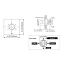 TOTO TBV02102U#CP 3Way Div Trim W/Off,G,Square Chrome Plated