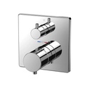 TOTO TBV02404U#CP Thermo 2Way Div Valve,G,Square Chrome Plated W/ Shutoff