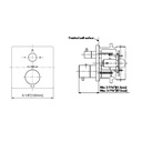 TOTO TBV02404U#MBL Thermo 2Way Div Valve G Square