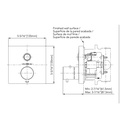 TOTO TBV02405U#CP Thermo 1Way Push Button Valve Chrome Plated W/ Shutoff