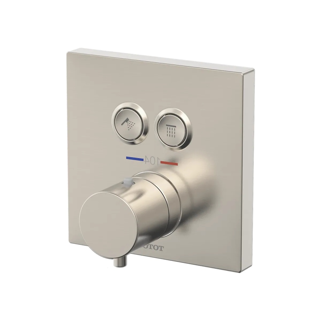 TOTO TBV02406U#BN Thermo 2Way Push Button Valve Brushed Nickel W/ Shut Off
