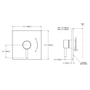 TOTO TBV02801U#BN Pb Valve Trim - Square