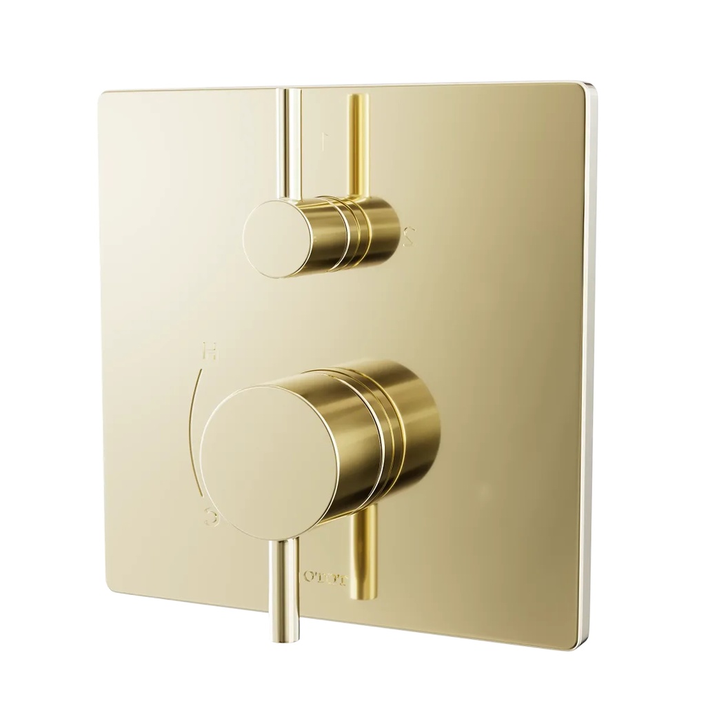 TOTO TBV02802U#PFG Trim Square For Pbv W/Div Polished French Gold