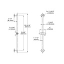TOTO TBW01016U#CP Slide Bar Round 24"