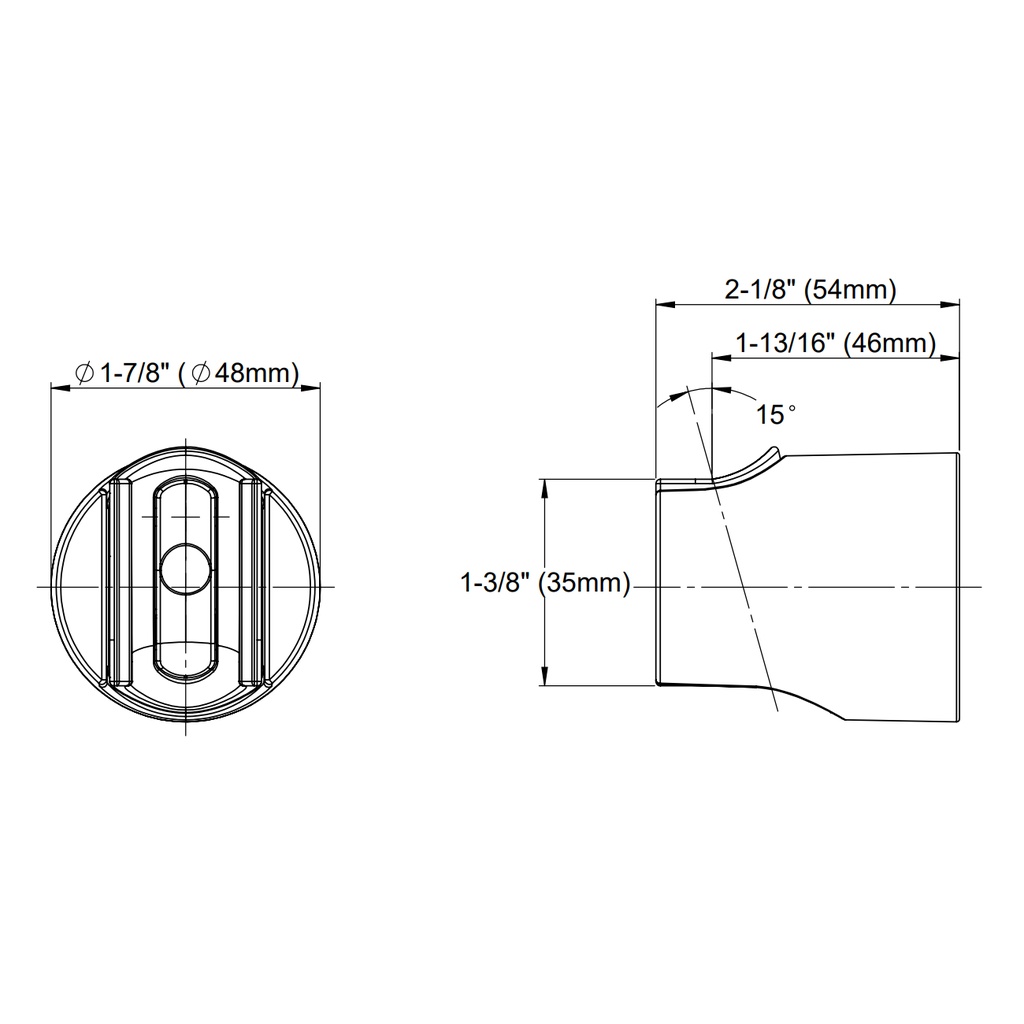 TOTO TBW01025U#BN Wall Mount Round Handshower
