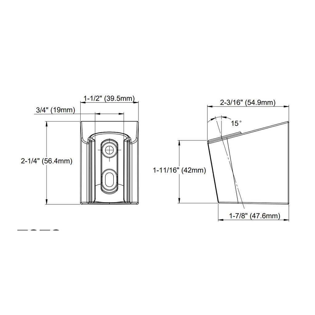 TOTO TBW02014U#MBL Wall Mount Sqaure Handshower