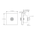 TOTO TBW08008U#CP Gyrostream Square Body Spray Polished Chrome