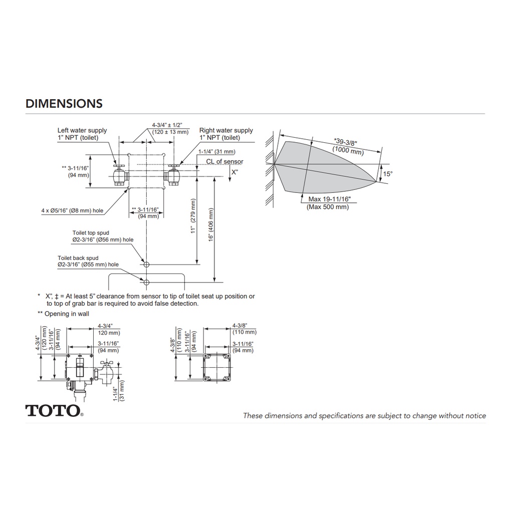 TOTO TET3GBI431#SS Iot Efv Concealed Toilet 1.6G