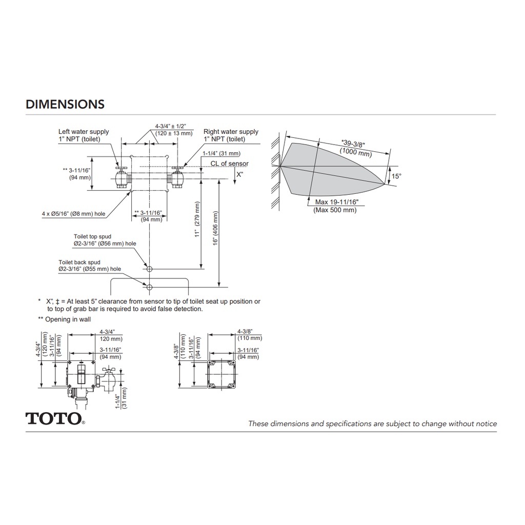 TOTO TET3LBI431#SS Iot Efv Concealed Toilet 1.28G