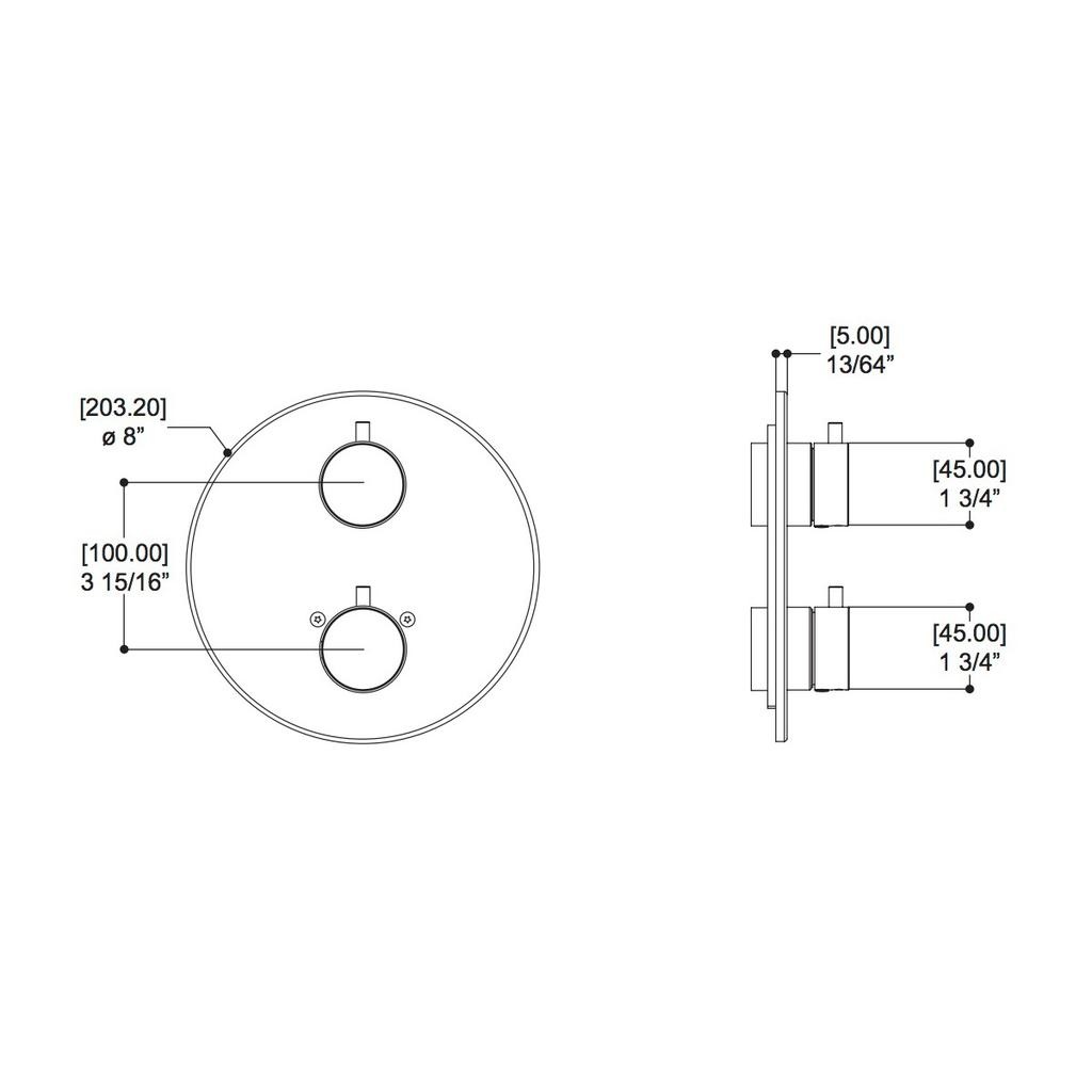 ALT 10893 Circo Uniplex T23 Trim Kit 3 Way Shared Electro Black 2