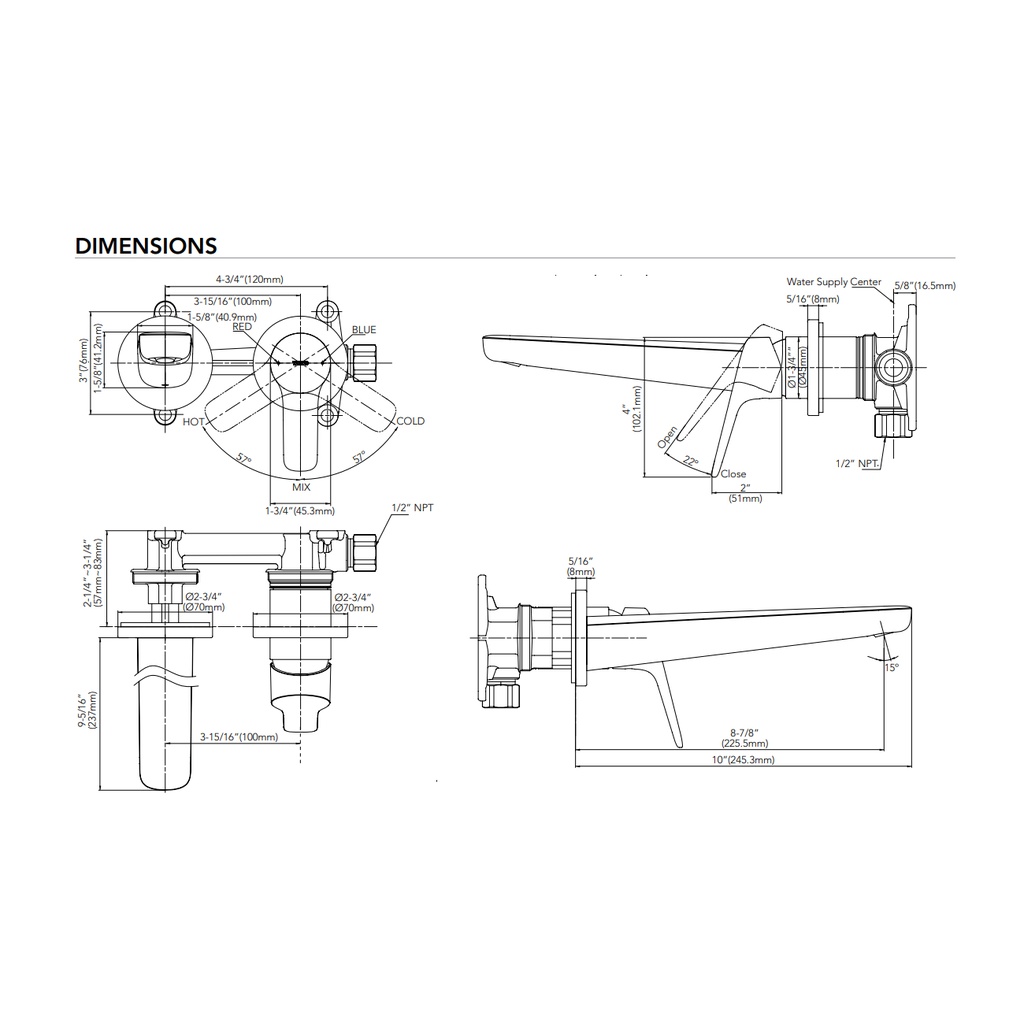 TOTO TLG03308U#CP Faucet,Single Lav,Gs (Wm) 1.2Gpm Chrome Plated
