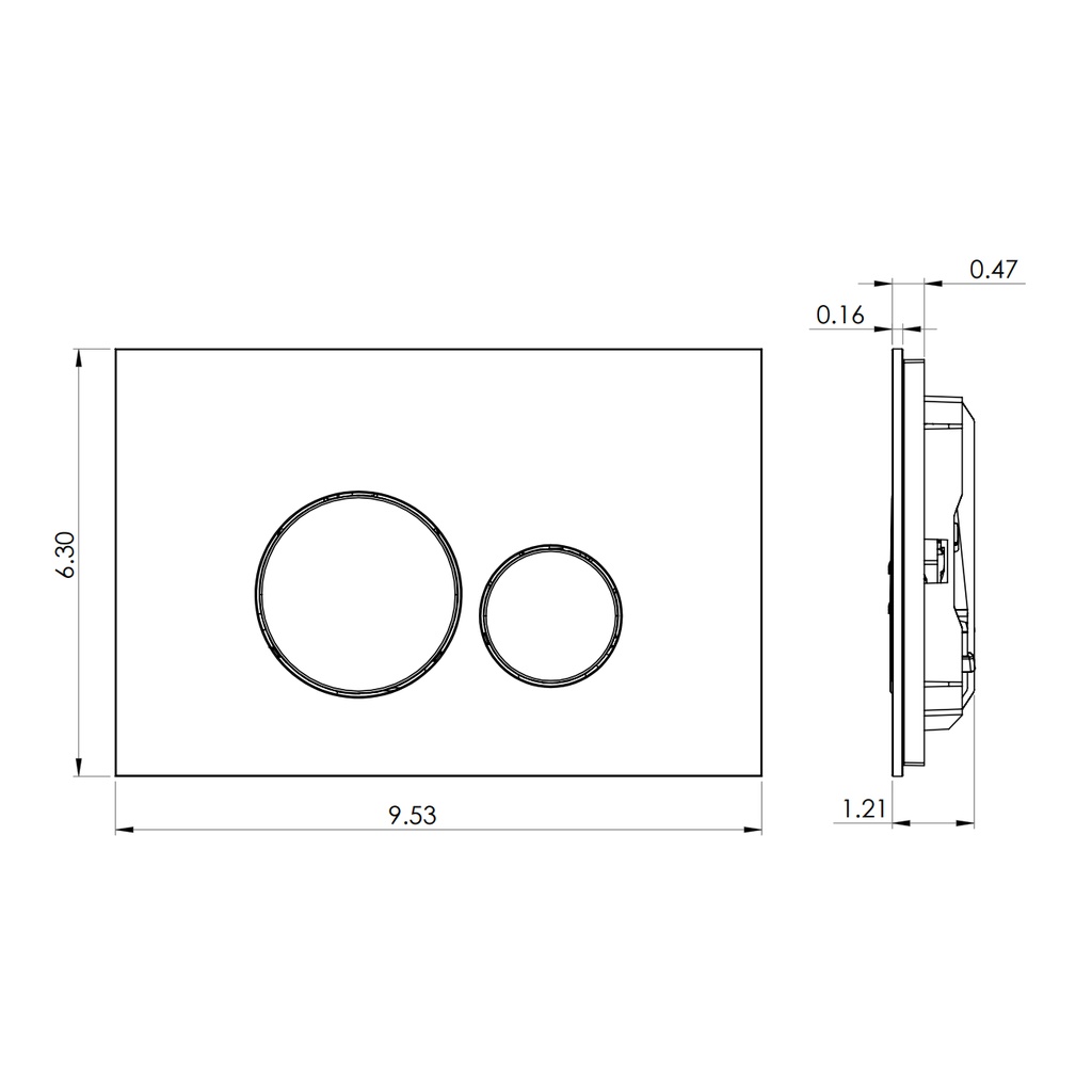 TOTO YT994#WH Neorest Push Plate - White Round Button