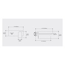 Aquabrass 92N29 Alpha Wallmount Lav Faucet Trim Only Chrome