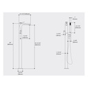 Aquabrass 19N85 Chicane Floormount Tub Filler
