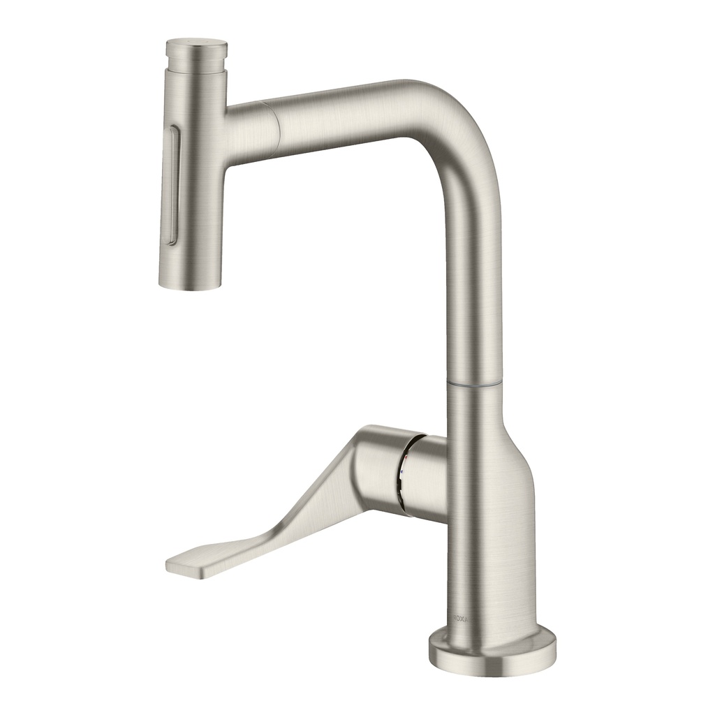 Hansgrohe 39863801 Axor Citterio Select 2 Spray Kitchen Faucet Pull Out Steel Optic