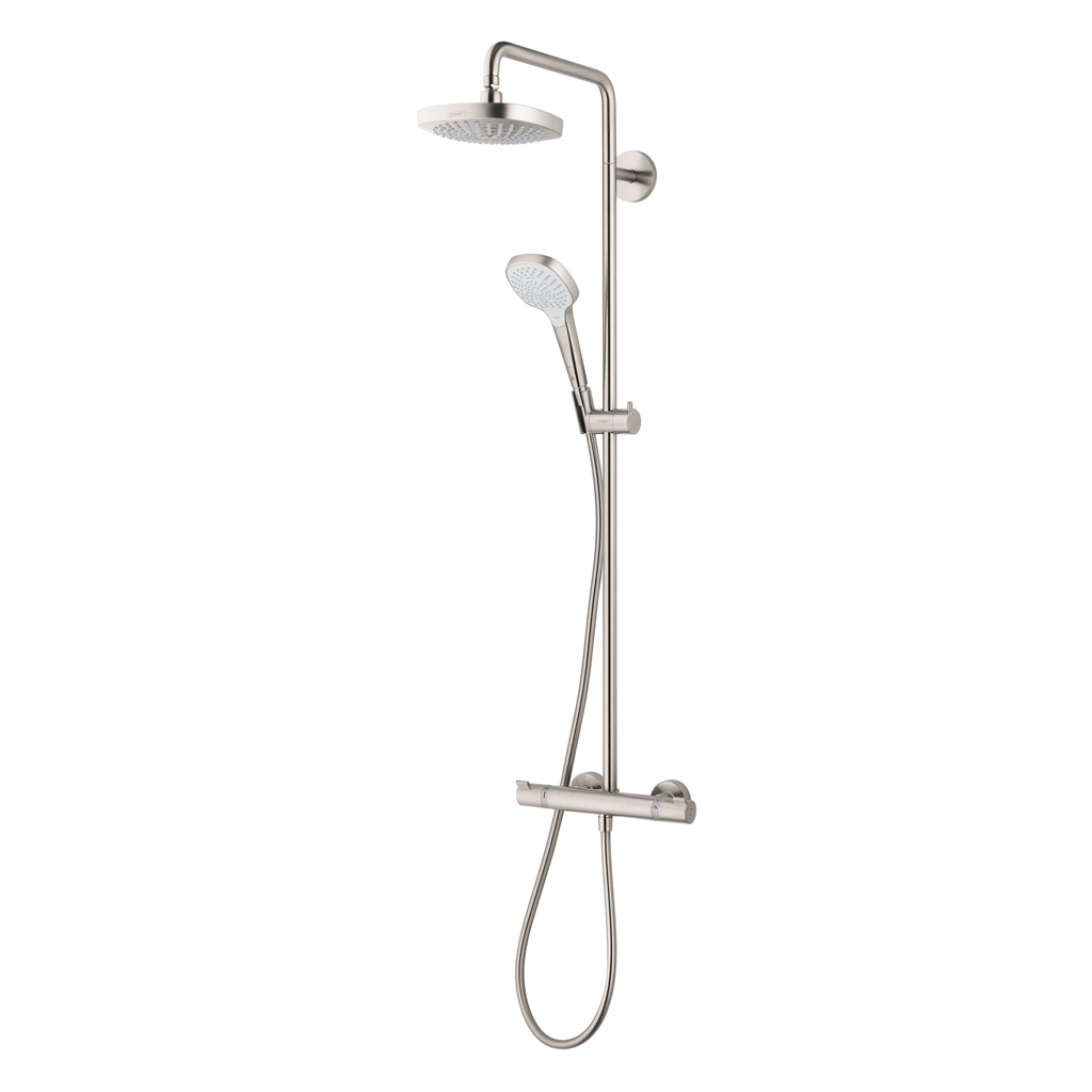 Hansgrohe 27257821 Croma Select E 180 Multi Jet Showerpipe Brushed Nickel