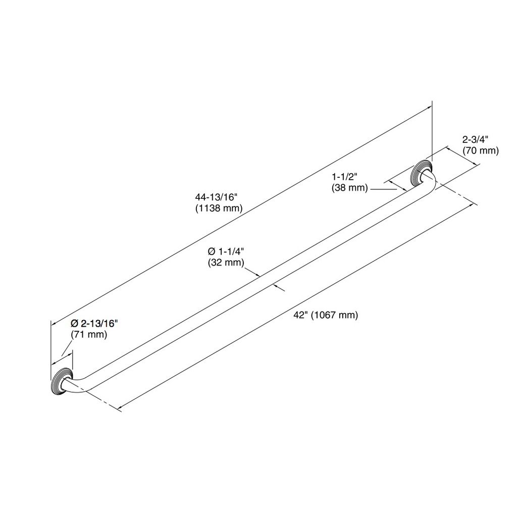 Kohler 10545-BN Traditional 42 Grab Bar 2