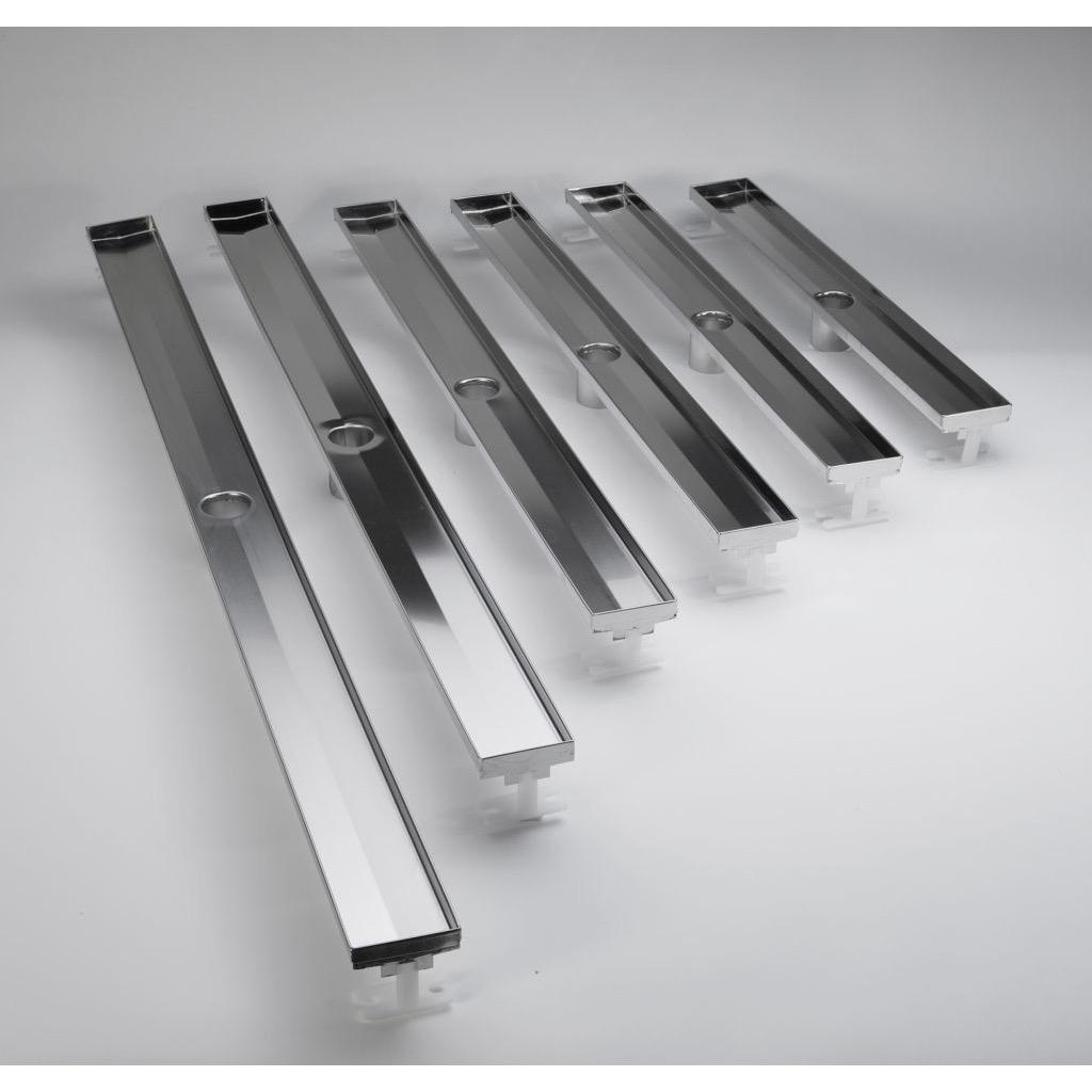 ACO 93873 Flange Edge Shower Channel Stainless Steel Body 31.50 Center Outlet 1