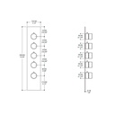 Aquabrass SR3495 Trim Set For 3/4 Thermostatic Valve 3004 Brushed Nickel 2
