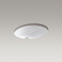 Kohler 2210-G-0 Caxton Oval 17 X 14 Under-Mount Bathroom Sink With Glazed Underside And Clamp Assembly 1