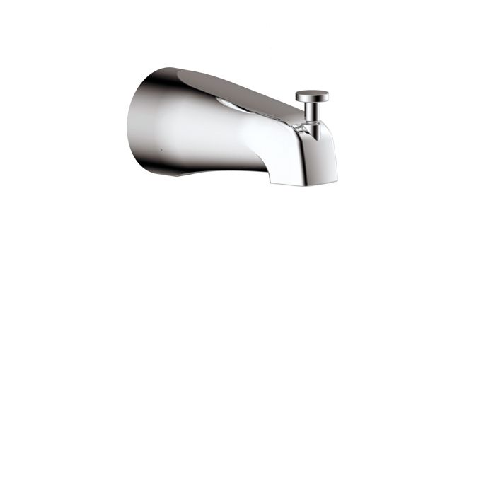 Aquabrass 10332 Tub Spouts 5 1/4 Round Tub Spout With Diverter Polished Chrome 1