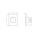 Aquabrass S0695 Square Trim Set For 1/2 Shut Off Valve N1006 Polished Chrome 2