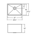 Julien 003972 J7 Utility Sink Undermount Single 21X16X12 2