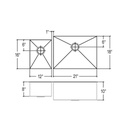 Julien 003241 Classic Sink Undermount Double L12X16X8 R21X18X10 2