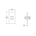 Aquabrass S3095 Square Trim Set For 12000 1/2 And 3000 3/4 Thermostatic Valves Polished Chrome 2
