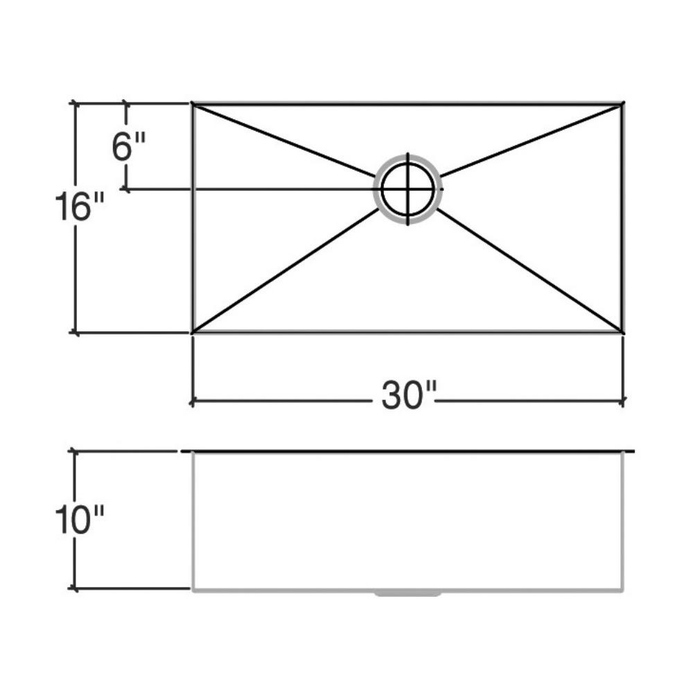 Julien 003213 Classic Sink Undermount Single 30X16X10 2