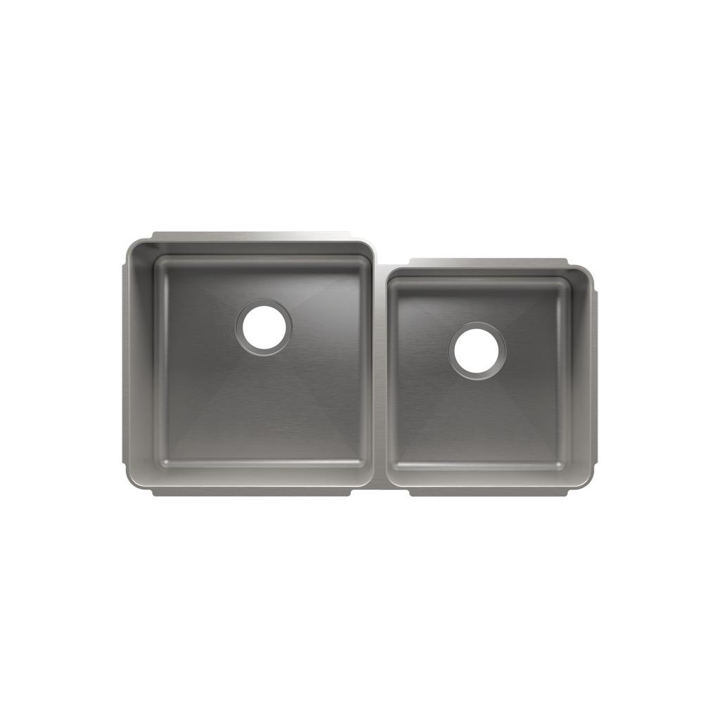Julien 003236 Classic Sink Undermount Double L18X18X10 R15X16X8 1