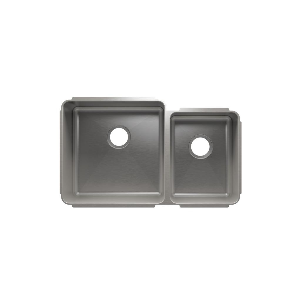 Julien 003233 Classic Sink Undermount Double L18X18X10 R12X16X8 1