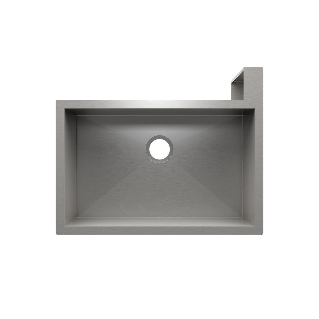 Julien 005303 Socialcorner Sink Undermount Flat Aprons Right Corner Single 29X18X10 1