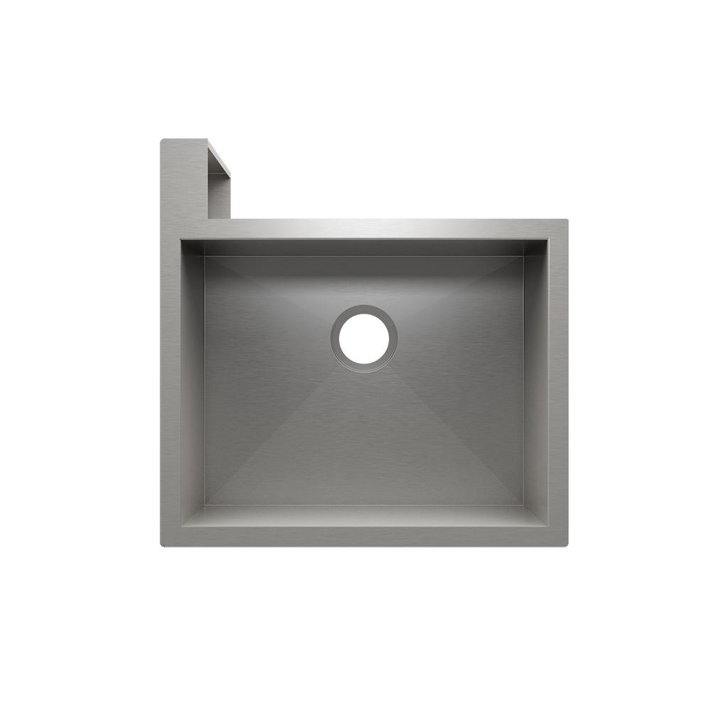 Julien 005300 Socialcorner Sink Undermount Flat Aprons Left Corner Single 23X18X10 1
