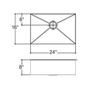 Julien 003610 Urbanedge Sink Undermount Single 24X16X8 2