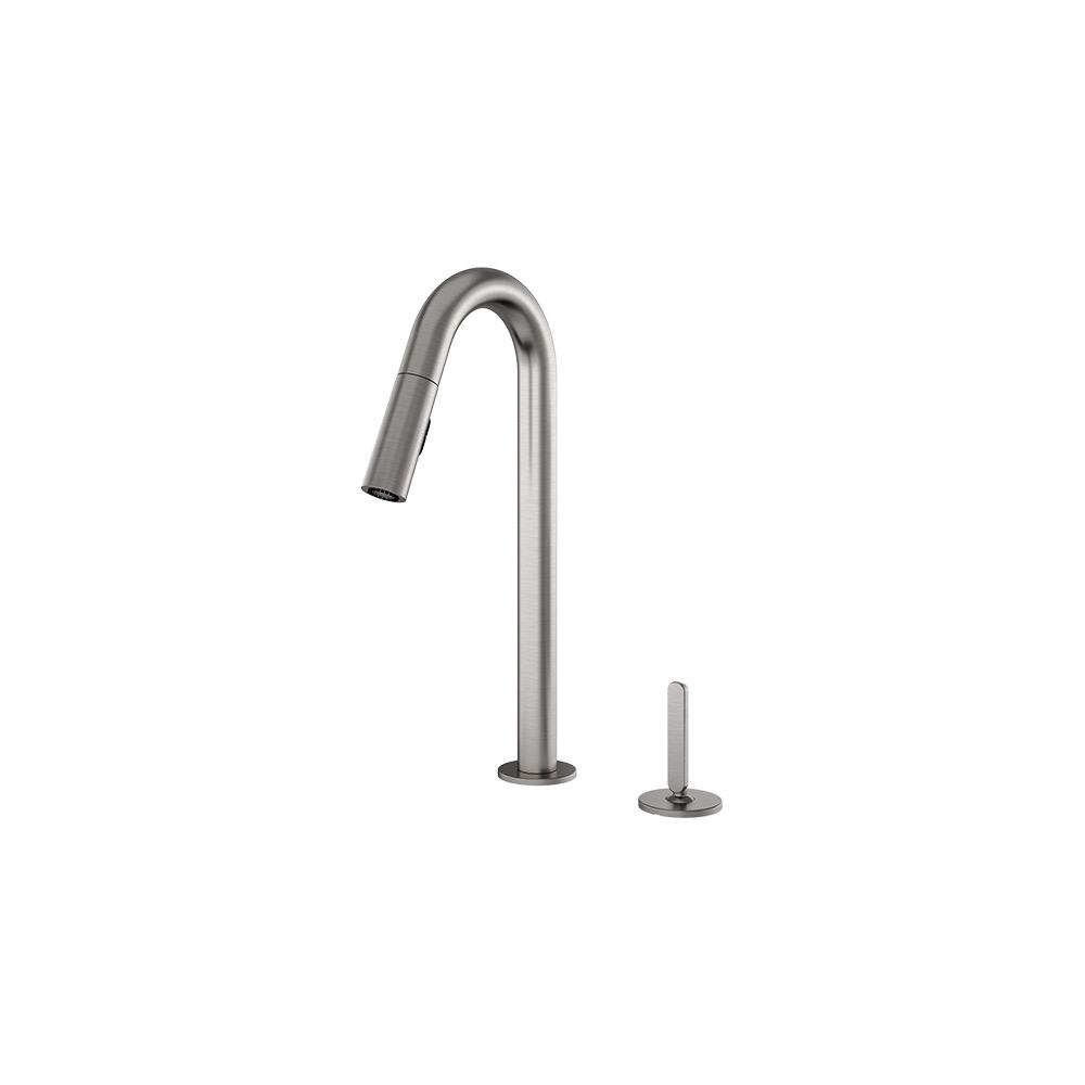 Julien 306215 Pull-Down Faucet With Remote Lever Apex Brushed Nickel 1