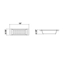 Julien 205325 Colander For 18In Sink Maple Handles 6X19X4-1/4 2