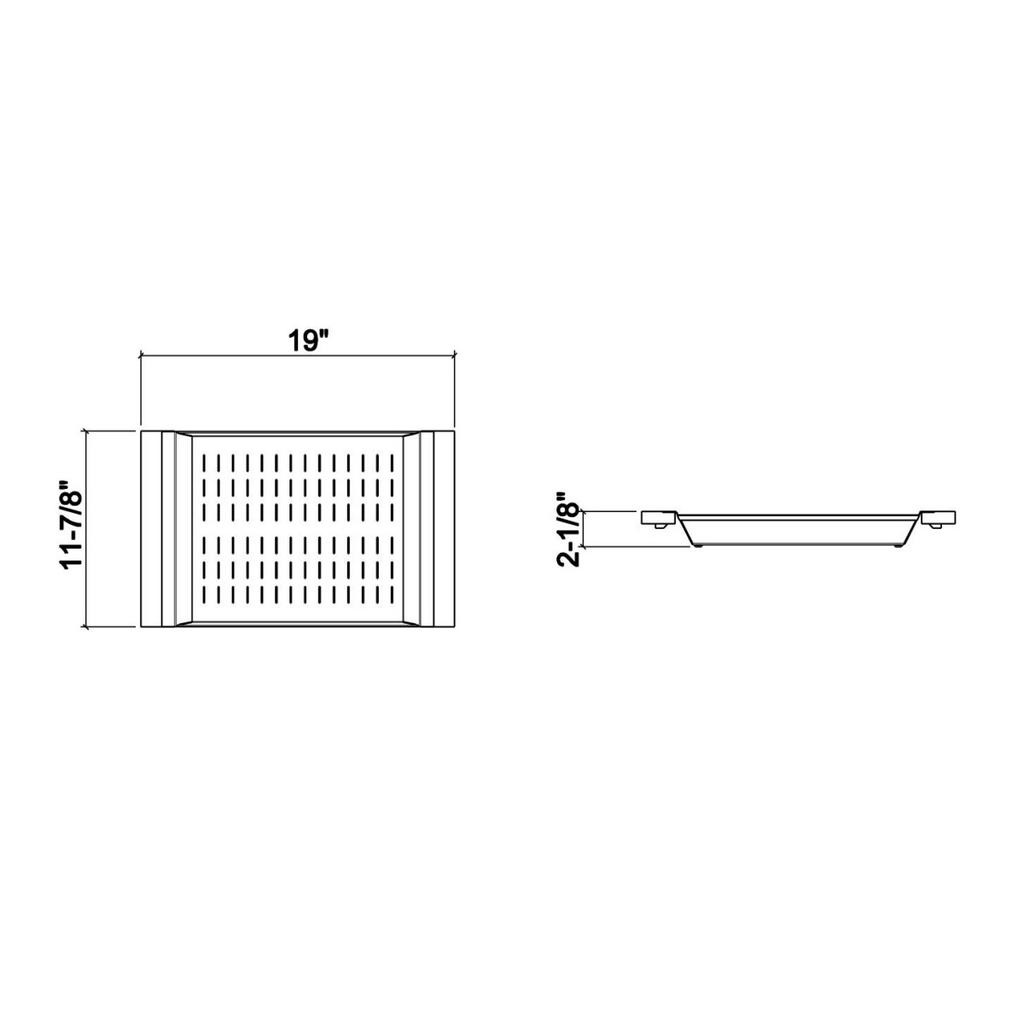Julien 205231 Colander For 18In Sink Walnut Handles 12X19X2-1/4 2