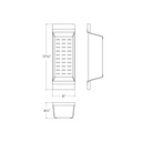Julien 205038 Colander For Fira Sink W/Ledge Walnut Handles 6X17-1/4X4-1/4 2